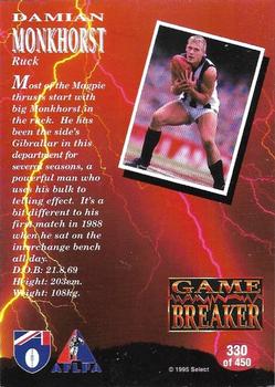 1995 Select AFL #330 Damian Monkhorst Back